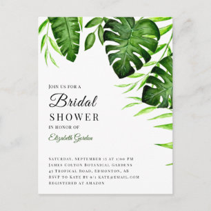 Tropisches Brautparty Botanische Vegetation Postkarte