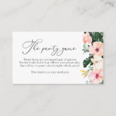 Tropisches Brautparty Das Panty-Spiel Begleitkarte (Vorderseite)