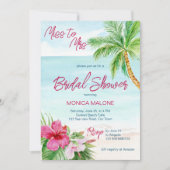 Tropisches Brautparty des Sommers Einladung (Vorderseite)