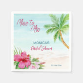 Tropisches Brautparty des Sommers Serviette (Vorderseite)