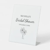 Tropisches Brautparty, einfache Palmen Sockelschild (Vorderseite)