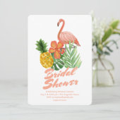 Tropisches Brautparty Einladung (Stehend Vorderseite)