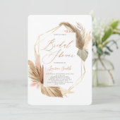 Tropisches Brautparty Einladung (Stehend Vorderseite)