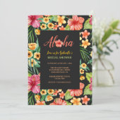 Tropisches Brautparty Einladung (Stehend Vorderseite)