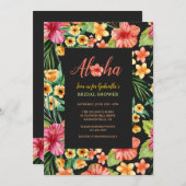 Tropisches Brautparty Einladung (Vorne/Hinten)