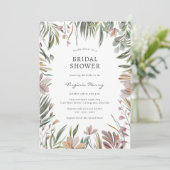 Tropisches Brautparty Einladung (Stehend Vorderseite)