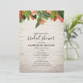 Tropisches Brautparty Einladung (Stehend Vorderseite)
