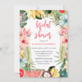 Tropisches Brautparty Einladung (Vorderseite)