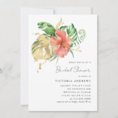 Tropisches Brautparty Einladung (Vorderseite)