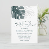 Tropisches Brautparty Einladung (Stehend Vorderseite)