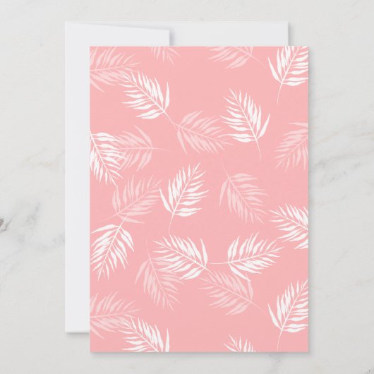 Tropisches Brautparty Flamingo Einladung (Rückseite)