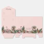 Tropisches Brautparty floral Pink Flamingo Geschenkschachtel (Ungefaltet)