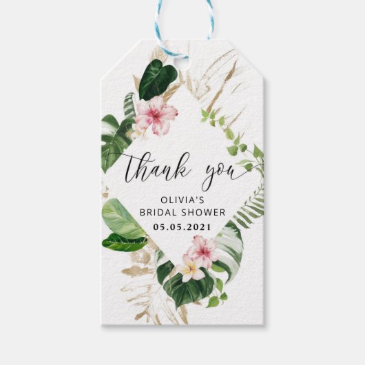 Tropisches Brautparty Geschenkanhänger (Vorderseite)