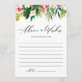 Tropisches Brautparty Hinweiskarte (Vorderseite)