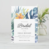 Tropisches Brautparty im Sommer Einladung (Stehend Vorderseite)