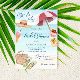 Tropisches Brautparty im Sommer-Strandbad Einladung