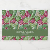 Tropisches Brautparty Mini Alkoholflaschenetikett (Einzelnes Label)