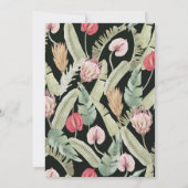 Tropisches Brautparty mit Blumen und botanischem P Einladung (Rückseite)