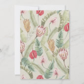 Tropisches Brautparty mit Blumen und botanischem P Einladung (Rückseite)