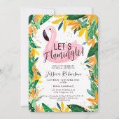 Tropisches Brautparty mit flammendem Wasser gelass Einladung (Vorderseite)