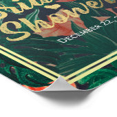 Tropisches Brautparty mit floralen Rahmen Poster (Ecke)