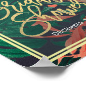 Tropisches Brautparty mit floralen Rahmen Poster (Ecke)