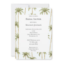 Tropisches Brautparty mit grünen Palmen
