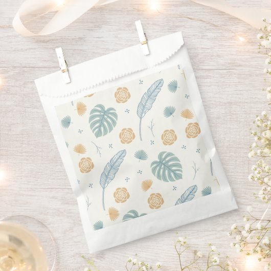 Tropisches Brautparty-Muster Boho Palmwedel Geschenktütchen (Ausgeschnitten)