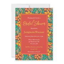 Tropisches Brautparty Orange und Gelb