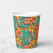 Tropisches Brautparty Orange und Gelb Pappbecher (Rechts)