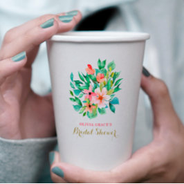 Tropisches Brautparty Pappbecher