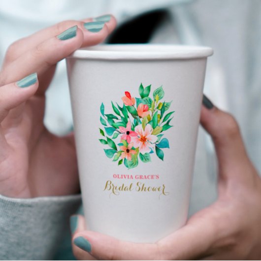 Tropisches Brautparty Pappbecher