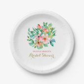 Tropisches Brautparty Pappteller (Vorderseite)