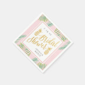 Tropisches Brautparty Personalisiert Napkins Serviette (Ecke)