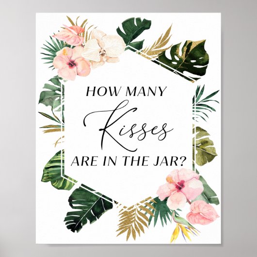 Tropisches Brautparty Poster (Vorne)