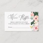 Tropisches Brautparty Raffle Game Begleitkarte (Vorderseite)