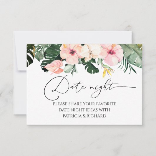 Tropisches Brautparty RSVP Karte (Vorderseite)