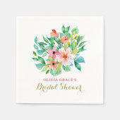 Tropisches Brautparty Serviette (Vorderseite)