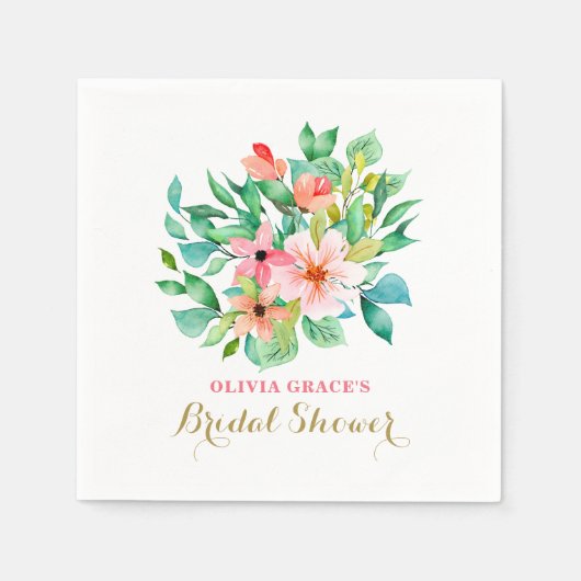 Tropisches Brautparty Serviette (Vorderseite)