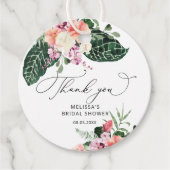 Tropisches Brautparty Vielen Dank Geschenkanhänger (Vorderseite)