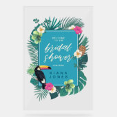 Tropisches Brautparty Wasserfarbe Aquamarin ID577 Acrylschild (Vorderseite)