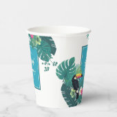 Tropisches Brautparty Wasserfarbe Aquamarin ID577 Pappbecher (Rechts)