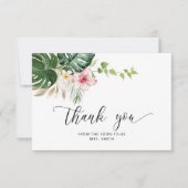 Tropisches Brautparty Wasserfarbe danke Karte (Vorderseite)
