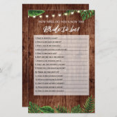 Tropisches Brautparty, wie gut Sie die Spielkarte (Vorne/Hinten)