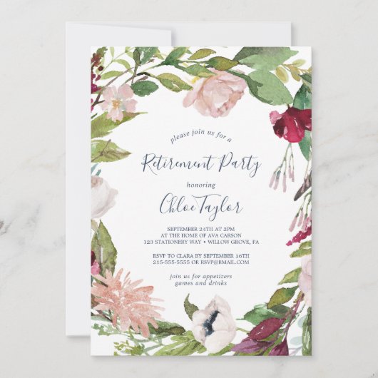 Tropisches Breeze Retirement-Party Einladung (Vorderseite)