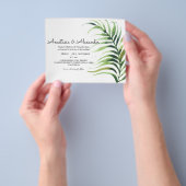 Tropisches Budget Einladung zur Hochzeitsfeier. Flyer (Gruppe)