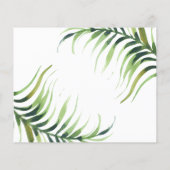 Tropisches Budget Einladung zur Hochzeitsfeier. Flyer (Hinten)