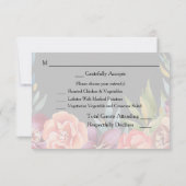 Tropisches Bugundy UAWG 3 Speisekarte Grau RSVP Karte (Rückseite)