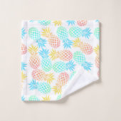 tropisches buntes Ananasmuster des eleganten Badhandtuch Set (Waschlappen)
