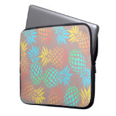 tropisches buntes Ananasmuster des eleganten Laptopschutzhülle (Vorderseite Links)